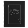 Gratitude Journal Spiral Notebook (large) | Black