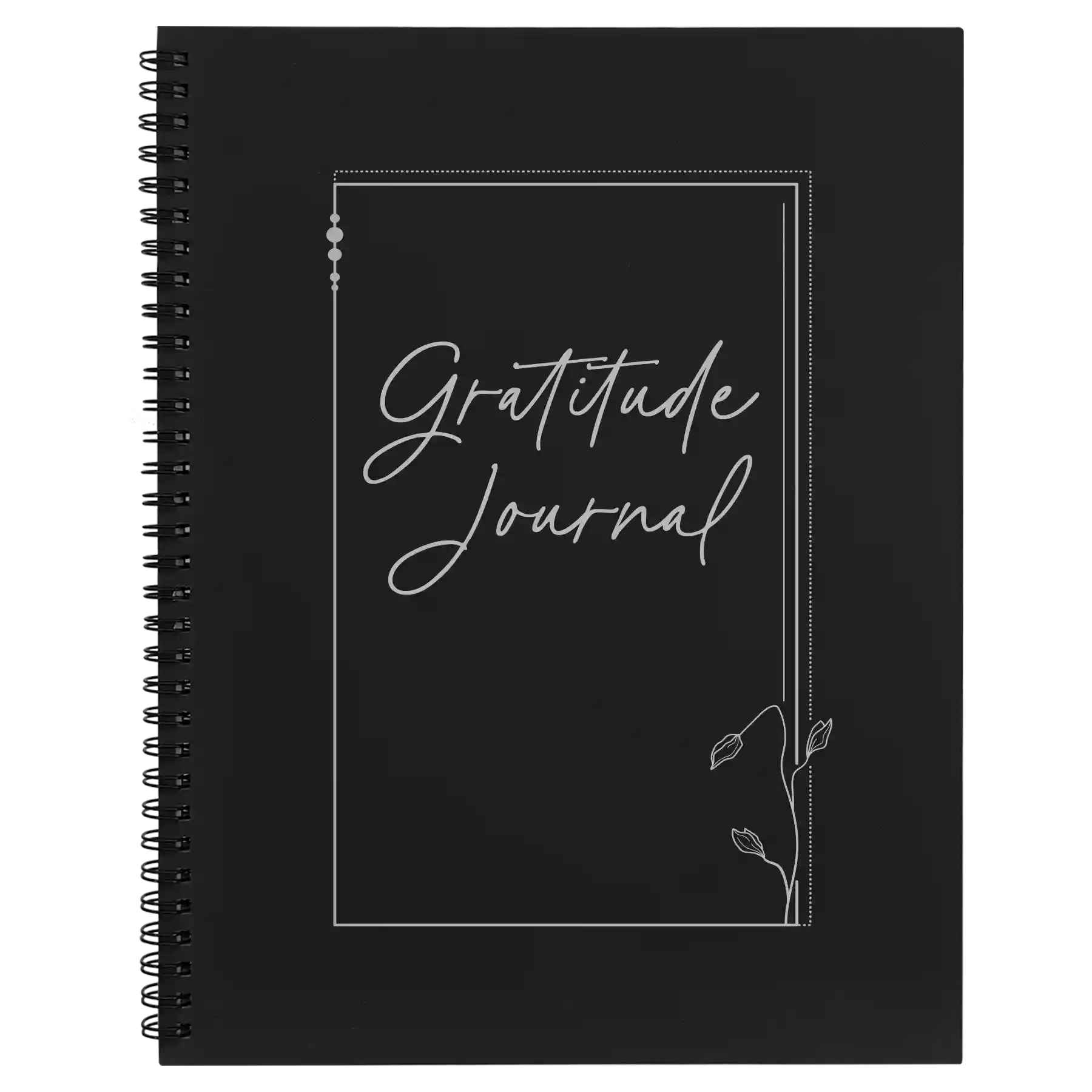 Gratitude Journal Spiral Notebook (large) | Black