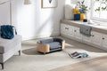 Scandinavian style Elevated Dog Bed Pet Sofa With Solid Wood legs and Bent Wood Back, Velvet Cushion,Small Size