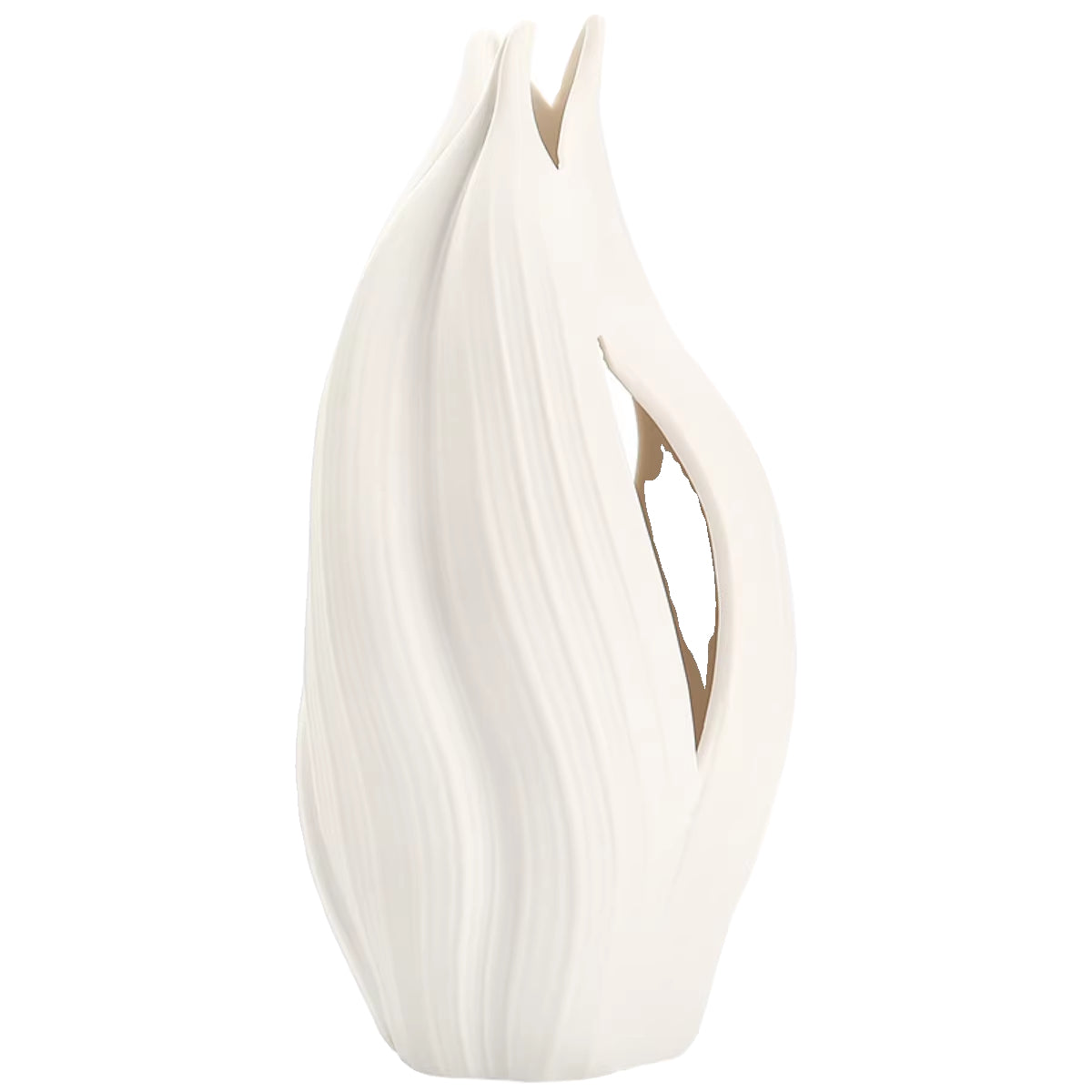 Blossom Minimalist Ceramic Vase — Colored Glaze, Tabletop Decor