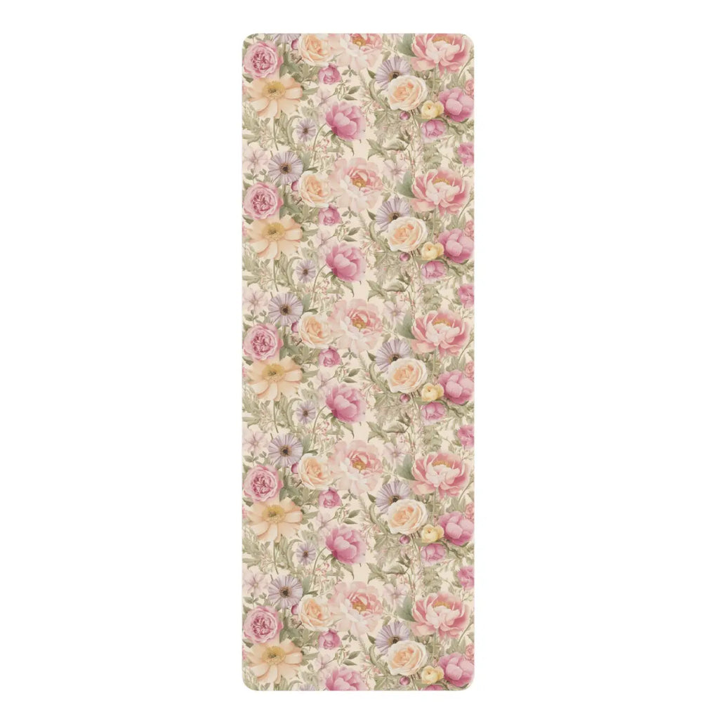 Pink Flowers Yoga Mat – Natural Rubber - Dipaliz